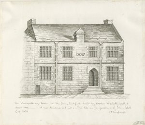 Lichfield - Banketní místnost in The Close: sépiová kresba a [počátek 19. století] (kresba) od John Robert Fernyhough