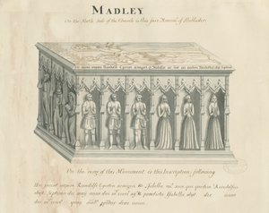 Madeley Church – Památník Randolpha Egertona: perokresba perem a tuší, nd [19. století] (kresba) od John Robert Fernyhough