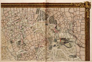Mapa Hackney, Waltham a Wanstead od John Rocque