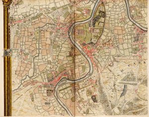 Mapa Hounslow, Twickenham a Richmond od John Rocque