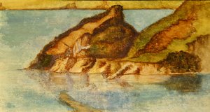 Scéna jezera, cca 1880 (akvarel na papíře) (pár k 359451) od John Roddam Spencer Stanhope