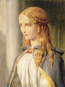 Cordelia Disinherited, 1850 detail olej na plátně z 90710 od John Rogers Herbert