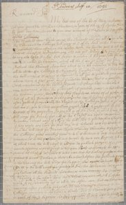Dopis Johna Rowa, studenta v St Andrews, svému strýci, 1691 od John Row