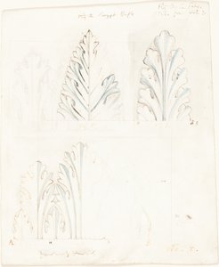 Ornamentální studie s motivem Acanthus pro "The Stones of Venice" od John Ruskin