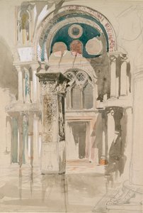 Část baziliky svatého Marka, Benátky: Skica po dešti, 27. května 1846 od John Ruskin