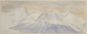 Zasněžené Alpy od John Ruskin
