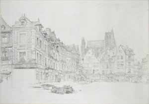 Studie pro detail trhu, Abbeville, září - říjen 1868 od John Ruskin