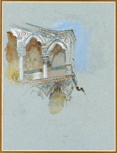 Studie pisánské gotické fasády San Michele v Borgo, Pisa, 1. července od John Ruskin