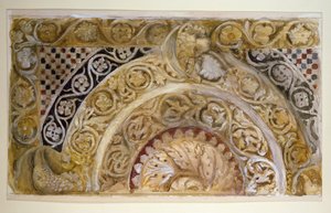 Tutkimus paneelista Pisan kastekappelin fontista od John Ruskin