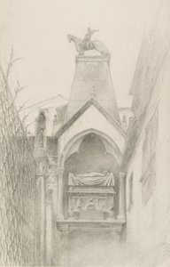 Studium hrobky Can Grande della Scala ve Veroně, květen-srpen 1869 od John Ruskin
