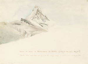 Matterhorn, Švýcarsko, ze severovýchodu, 1849 od John Ruskin