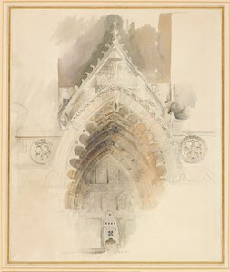 The Northern Arch of the West Entrance of Amiens Cathedral, 17. - 18. května nebo 23. září 1856. od John Ruskin