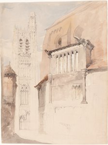 Věž katedrály v Sens od John Ruskin