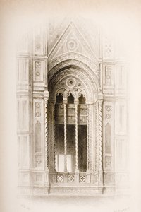 Kružby z Campanile of Giotto, Florencie, ze „Sedmi lamp architektury“ od Johna Ruskina, vyryté Jamesem Charlesem Armytagem (asi 1820-97) vydáno 1894 (rytina)