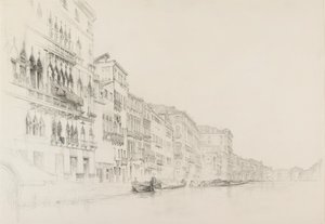Pohled z Palazzo Bembo na Palazzo Grimani, Benátky, květen - červen 1870 od John Ruskin