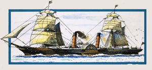 Britský pádlový parník Persia od John S. Smith