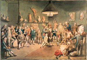 Akademici Královské akademie v Londýně, kopie podle obrazu Johanna Zoffanyho (1733-1810)