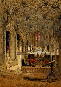 Kaple Chantry, sousedící s kaplí Beauchamp, Warwick, 1845. od John Scandrett Harford