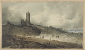 Hrad Aberystwyth (bez papíru) od John Sell Cotman