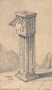 Starobylá schránka na almužnu, kostel Walsingham, Norfolk od John Sell Cotman