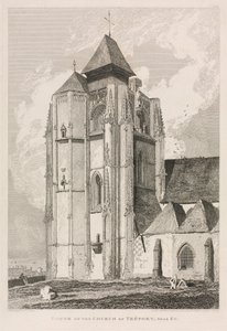 Architektonické starožitnosti Normandie (II. díl), Pl. 66: Věž kostela Tréport, poblíž Eu od John Sell Cotman