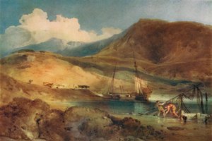 Cader Idris, z Barmouth Sands, 19. století od John Sell Cotman