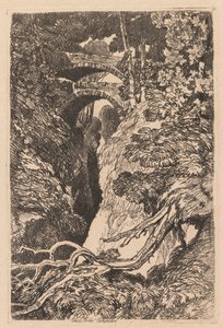Ďáblův most, Cardiganshire od John Sell Cotman