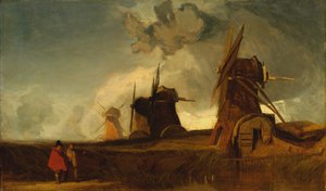Odvodňovací mlýny ve Fens, Croyland, Lincolnshire od John Sell Cotman