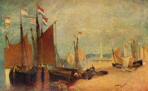 Dutch Boats off Yarmouth, Ceny během války, c1823 1934 od John Sell Cotman