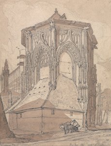 Východní konec Saint Jacques v Dieppe, Normandie od John Sell Cotman