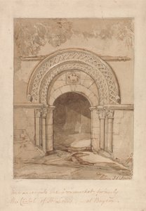 Vchod do Cornmarketu, dříve kaple sv. Ludvíka, v Bayeux od John Sell Cotman