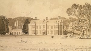 Felbrigg Hall, Norfolk, 1818 (tužka a šedá barva na papíře) od John Sell Cotman