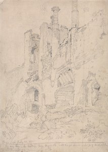 Hrad Framlingham, Suffolk: Část zničeného interiéru od John Sell Cotman
