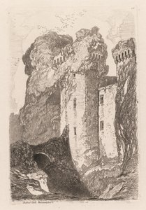 Liber Studiorium: Hrad Ragland, Monmouhshire, 1838. od John Sell Cotman