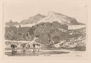 Liber Studiorum: Plate 21, Pohled v Severním Walesu od John Sell Cotman