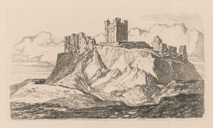 Kniha studií: Plate 30, Bambro Castle, Northumberland, 1838 od John Sell Cotman