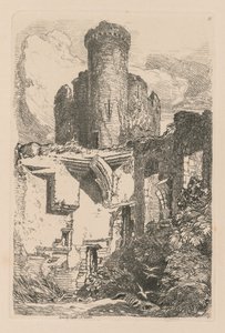 Liber Studiorum: Plate 31, Conway Castle, N. Wales, 1838. od John Sell Cotman