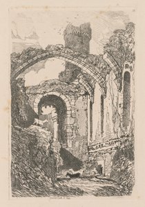 Book of Studies: Plate 33, Conway Castle, N. Wales od John Sell Cotman