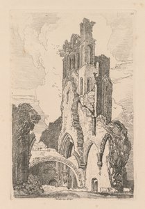 Kniha studií: Plate 34, Llanathony Abbey, Monmouthshire od John Sell Cotman