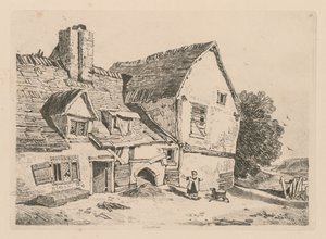 Liber Studiorum: Talíř 38, Pohled na Deptford, 1838 od John Sell Cotman