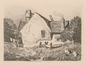 Liber Studiorum: Talíř 39, Pohled na Ashdted, Surrey od John Sell Cotman