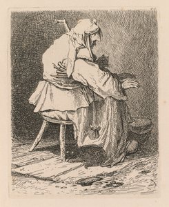 Liber Studiorum: Talíř 44, Náčrt podle Rembrandta, 1838. od John Sell Cotman