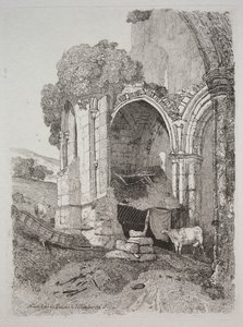 Opatství Rievaulx, Yorkshire od John Sell Cotman