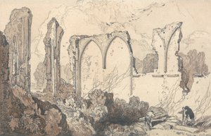 Zřícenina za svobodnou školou, Thetford, Suffolk od John Sell Cotman