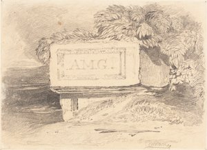 Zničená hrobka s nápisem "A.M.G." od John Sell Cotman
