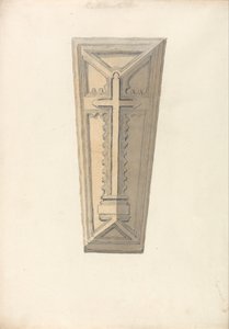 Studie víka rakve z () norfolkského kostela od John Sell Cotman