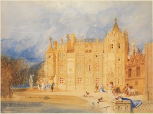 Opatský dům, opatství Saint-Ouen, Rouen od John Sell Cotman
