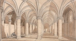 Baronský sál, Mont Saint Michel od John Sell Cotman