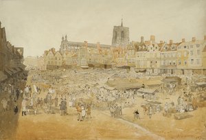 The Market Place, Norwich, převzato od pana Cooperse, 1807