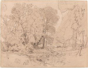 Zalesněná krajina od John Sell Cotman